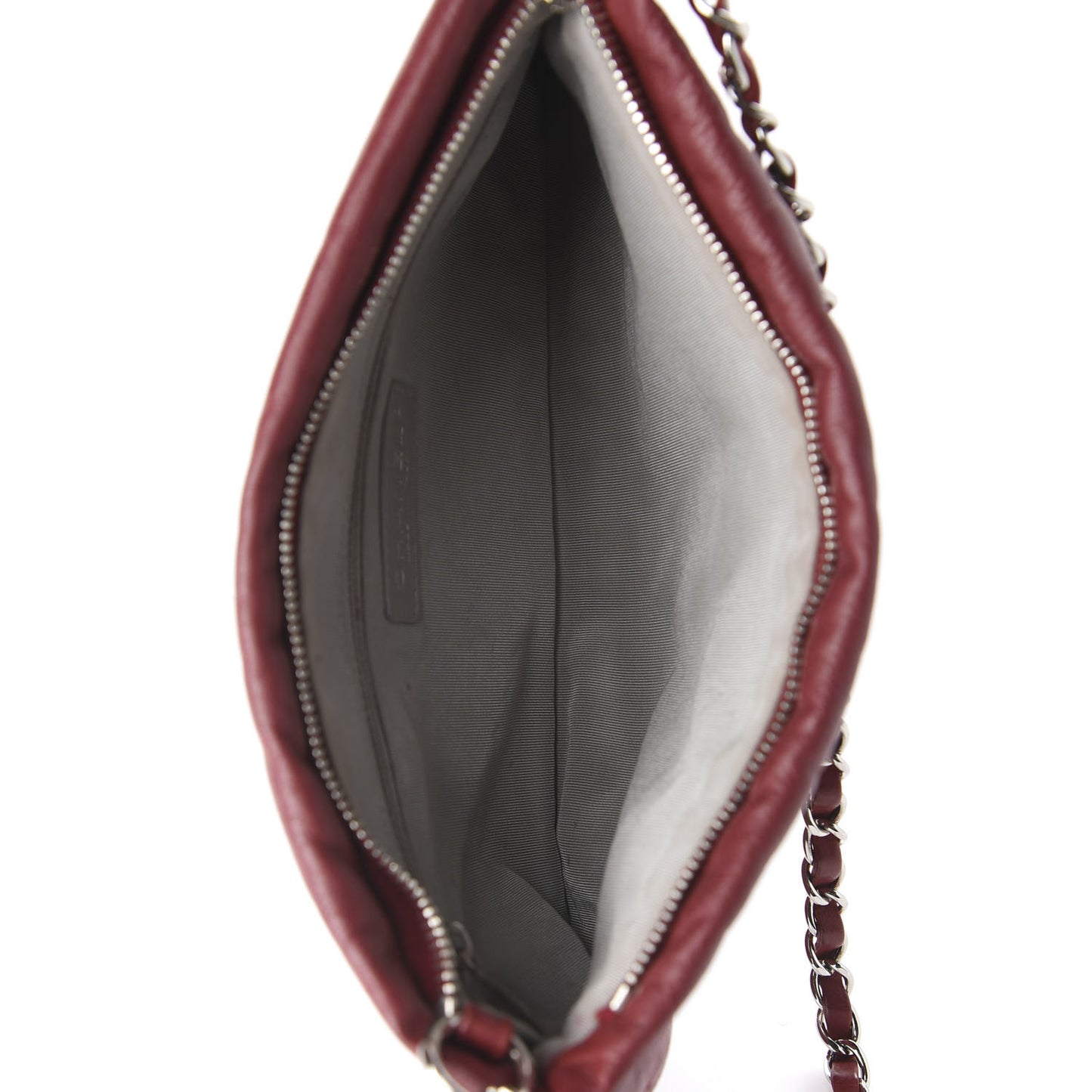 Calfskin On The Bund Pochette Dark Red
