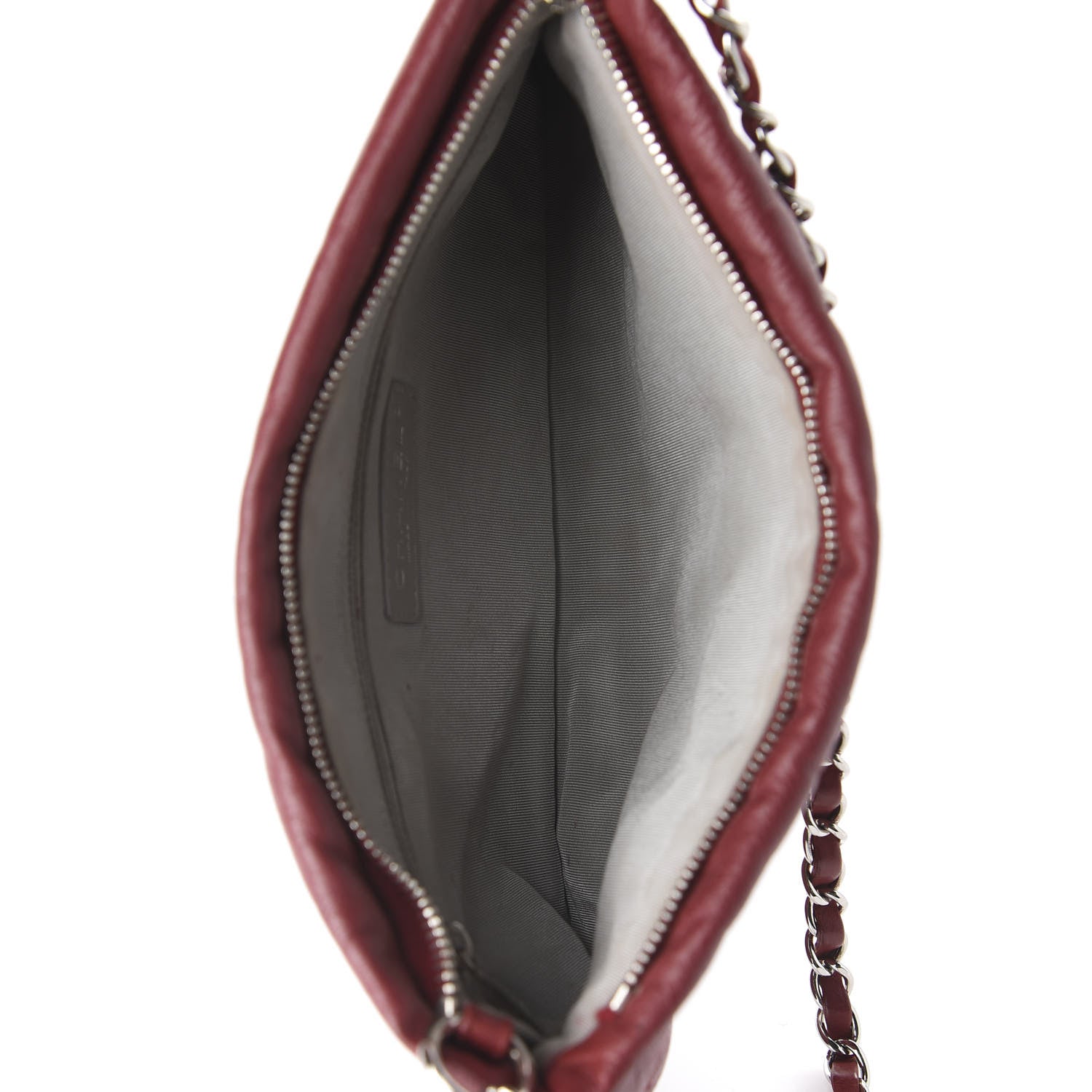 Chanel Calfskin On The Bund Pochette Dark Red 4 of 10