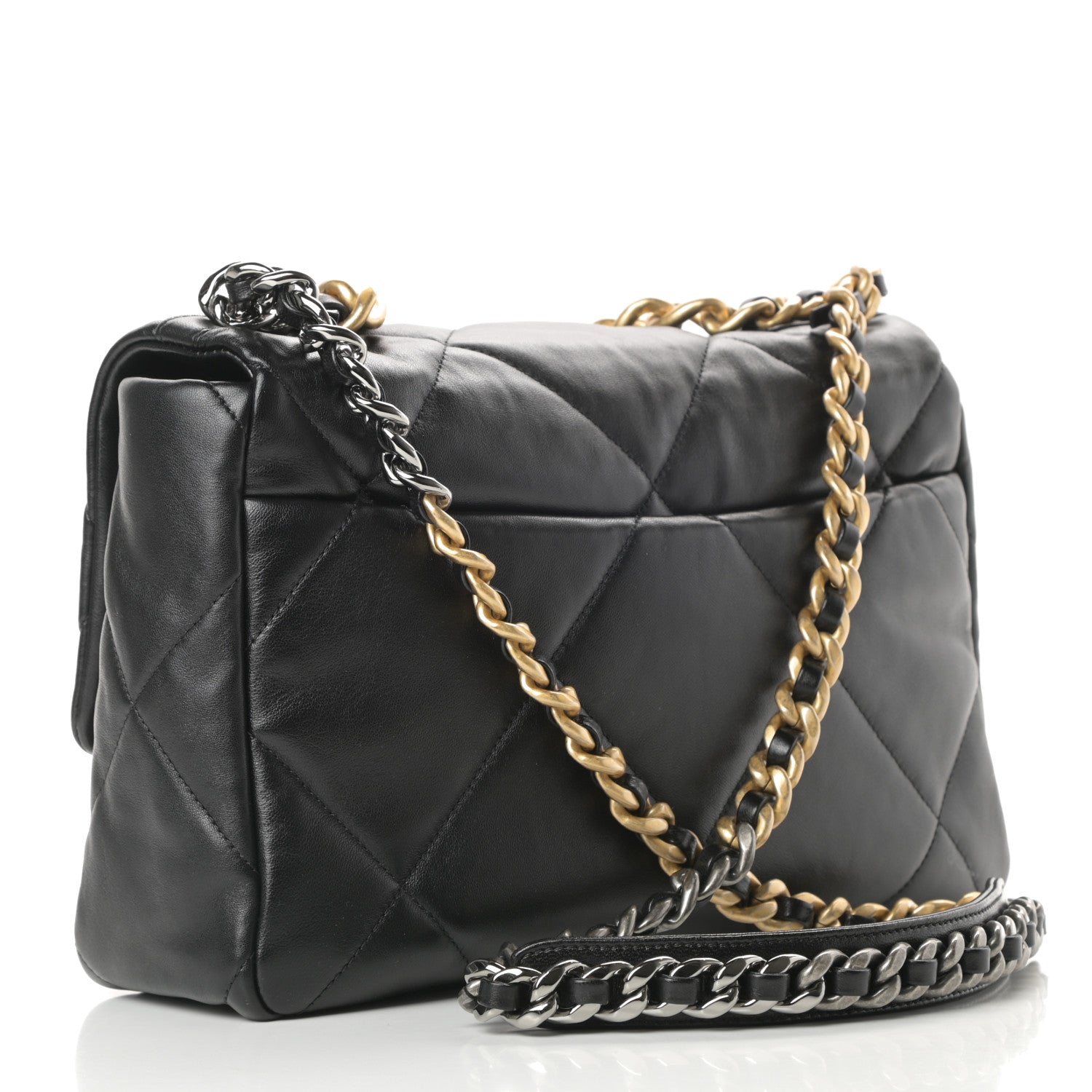 Chanel Lambskin Quilted Large Chanel 19 Flap Black 3 of 11