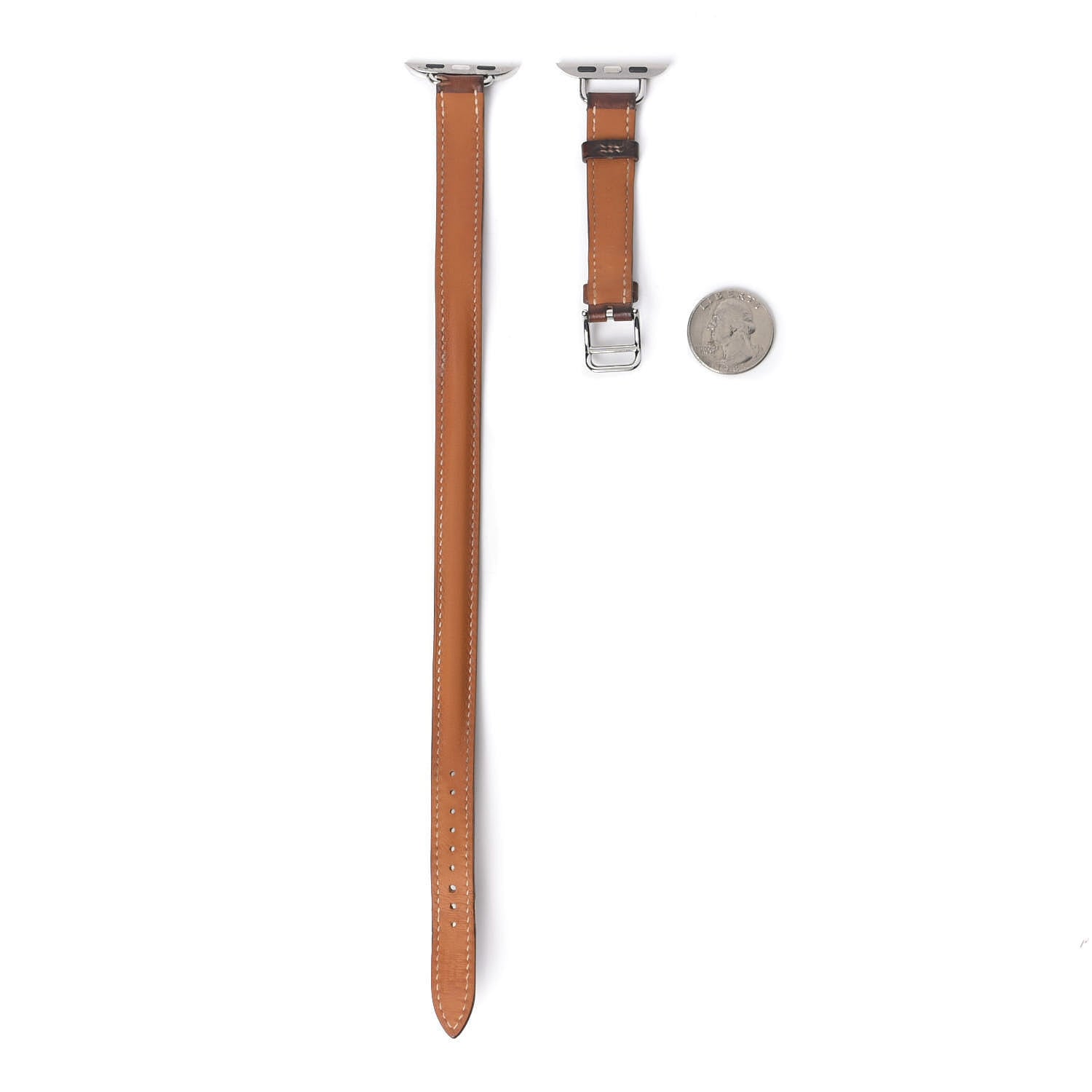 Hermes Barenia 38mm Double Tour Apple Watch Strap Fauve 2 of 8