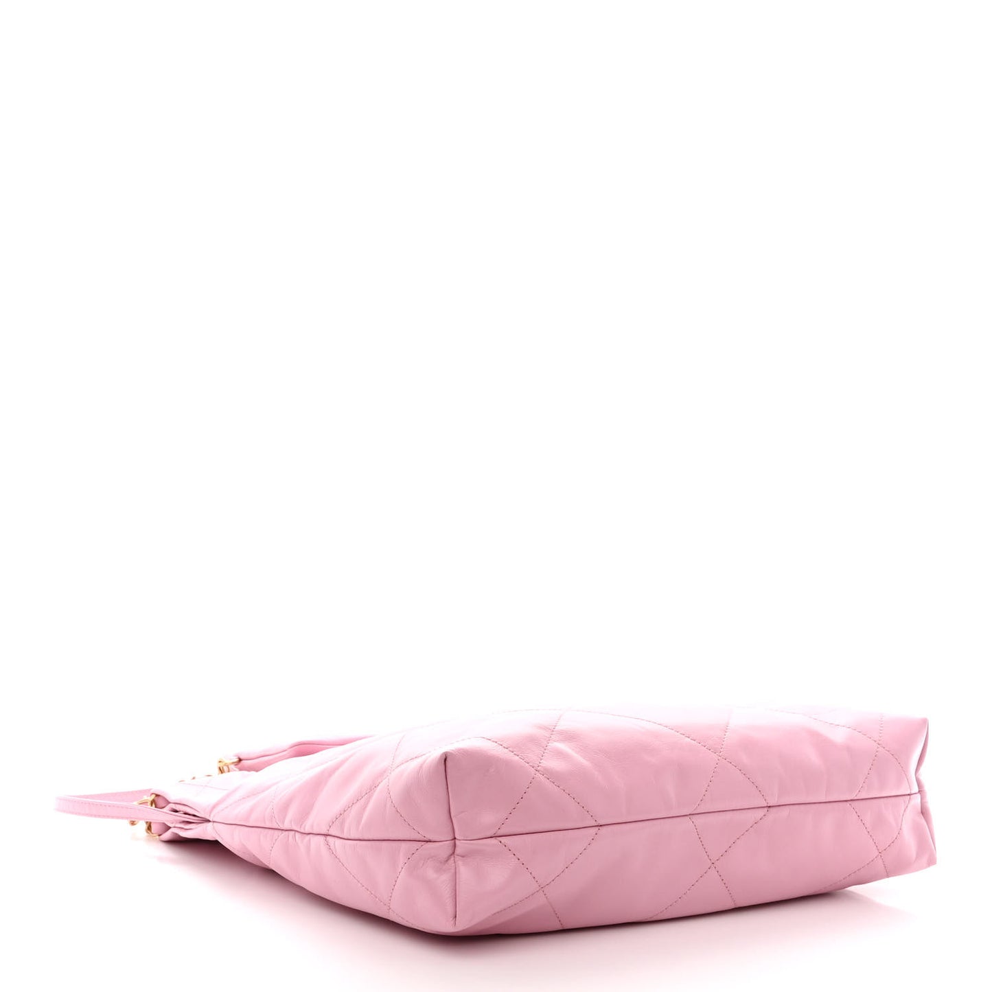 Shiny Calfskin Quilted Small Chanel 22 Dark Pink