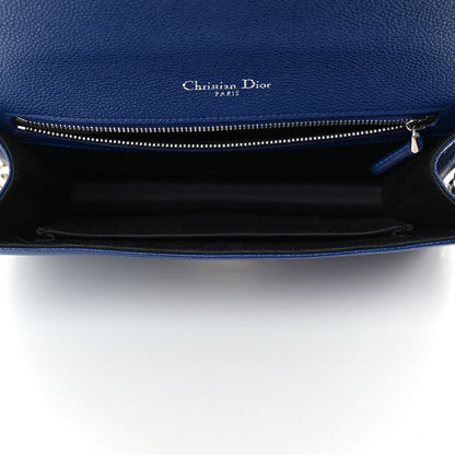 Christian Dior Grained Calfskin Medium Diorama Flap Bag Blue 4 of 5