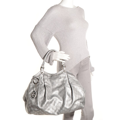 Gucci Guccissima Large Sukey Tote Silver 2 of 7