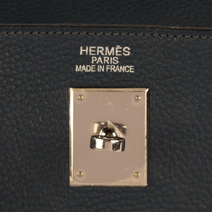 Hermes Taurillon Clemence Kelly Retourne 35 Bleu De Prusse 9 of 23