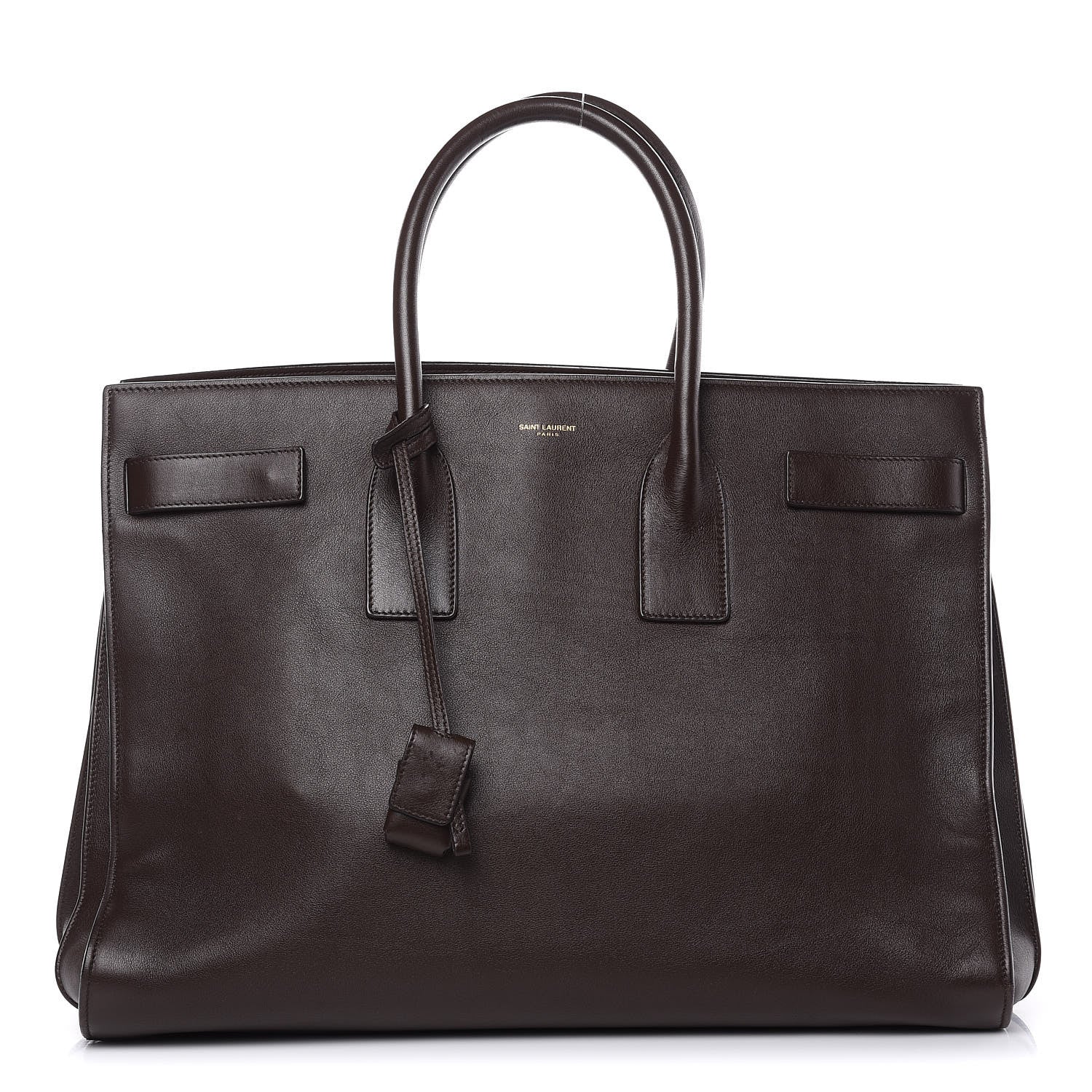 Saint Laurent Calfskin Large Sac De Jour Carryall Dark Brown 1 of 15