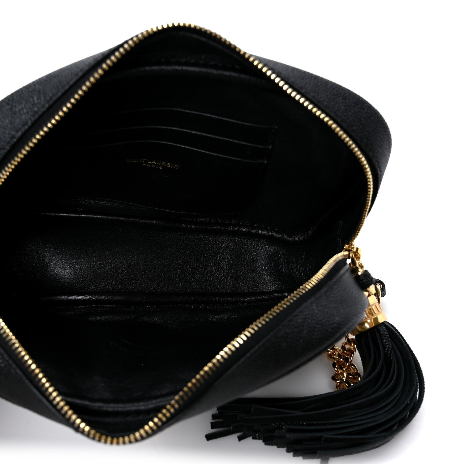 Saint Laurent Grain De Poudre Matelasse Monogram Mini Lou Camera Bag Black 4 of 10