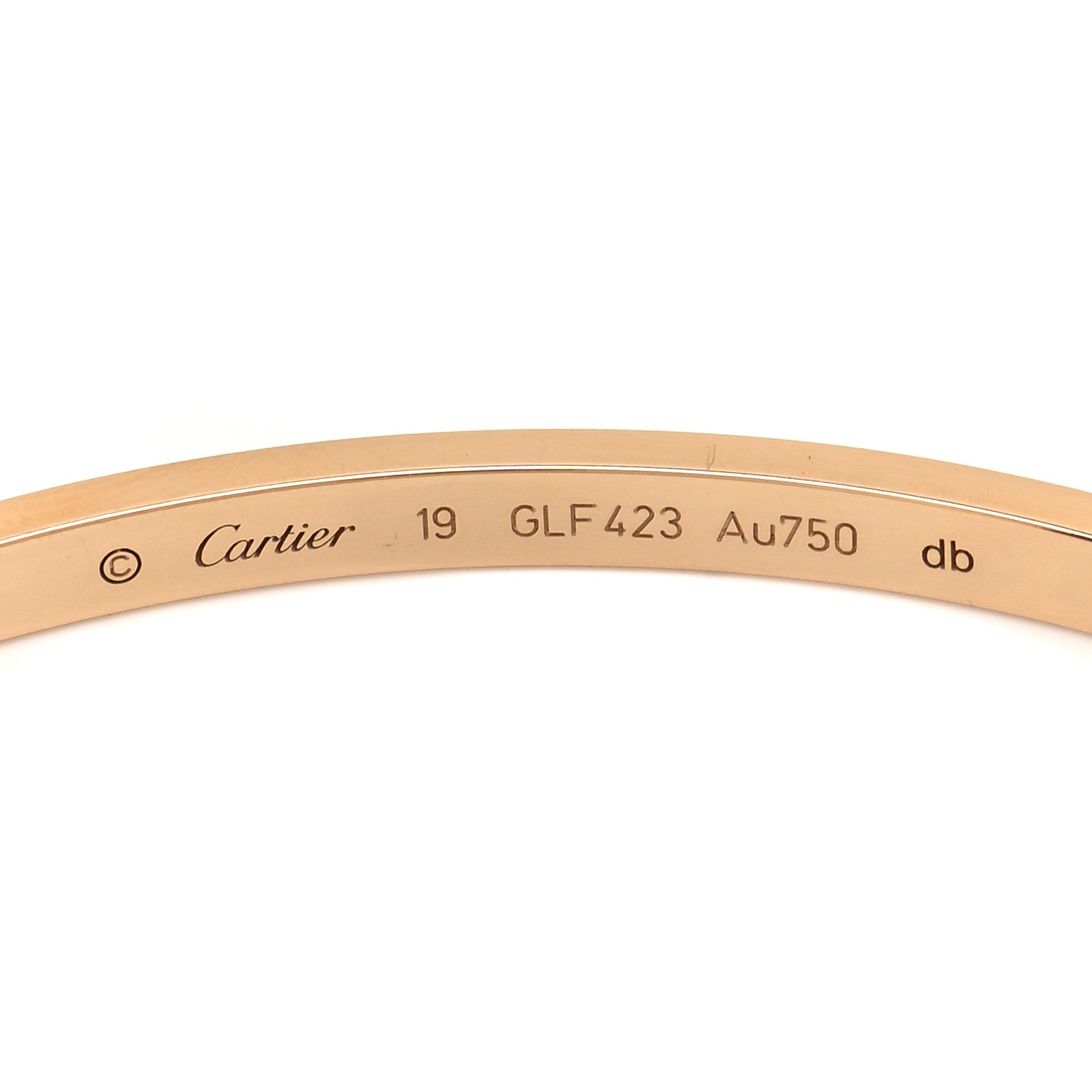 Cartier 18K Yellow Gold Small LOVE Bracelet 19 4 of 7