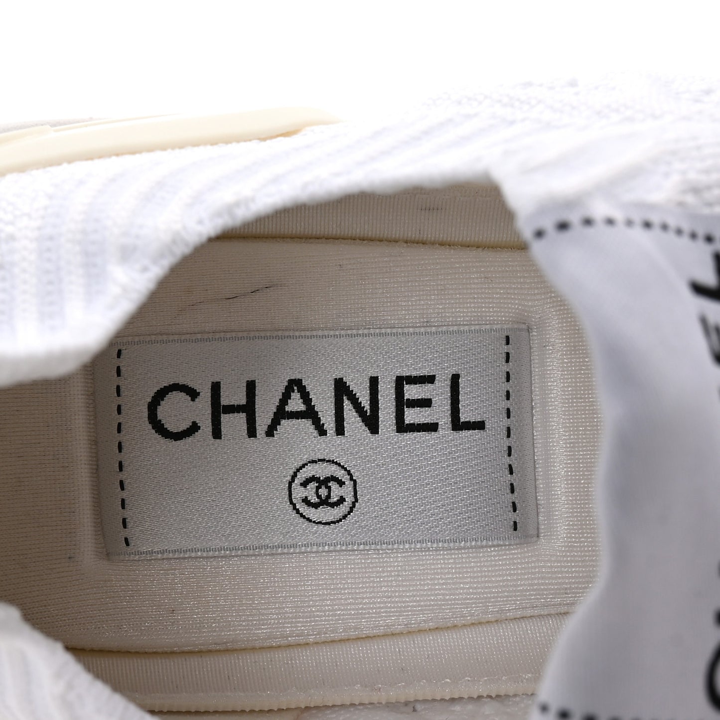 Fabric Logo Sneakers 37 White