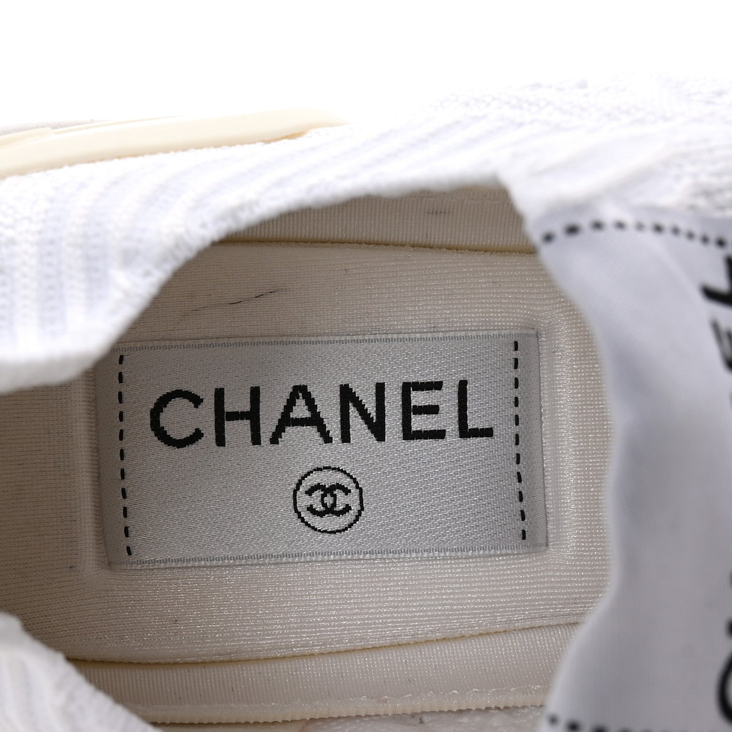 Chanel Fabric Logo Sneakers 37 White 7 of 9