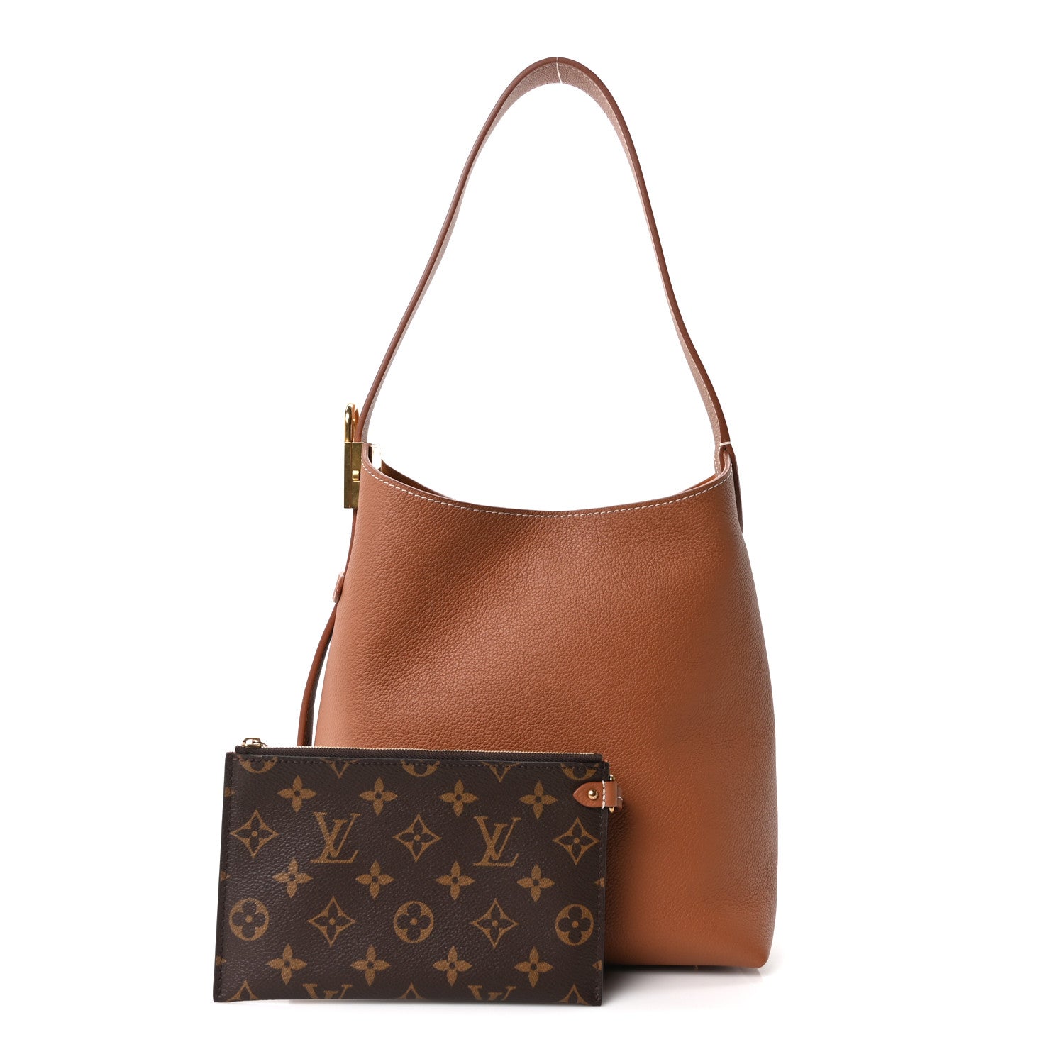 Louis Vuitton Grained Calfskin Low Key Hobo PM Cognac 3 of 11