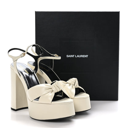 Saint Laurent Vendome Bianca 85 Platform Sandals 41 Pearl 9 of 9