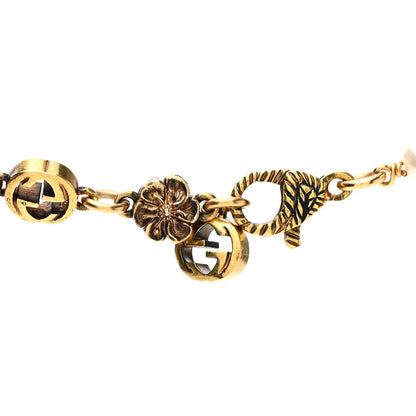Gucci Metal Pearl Interlocking G Flower Necklace Gold 5 of 5