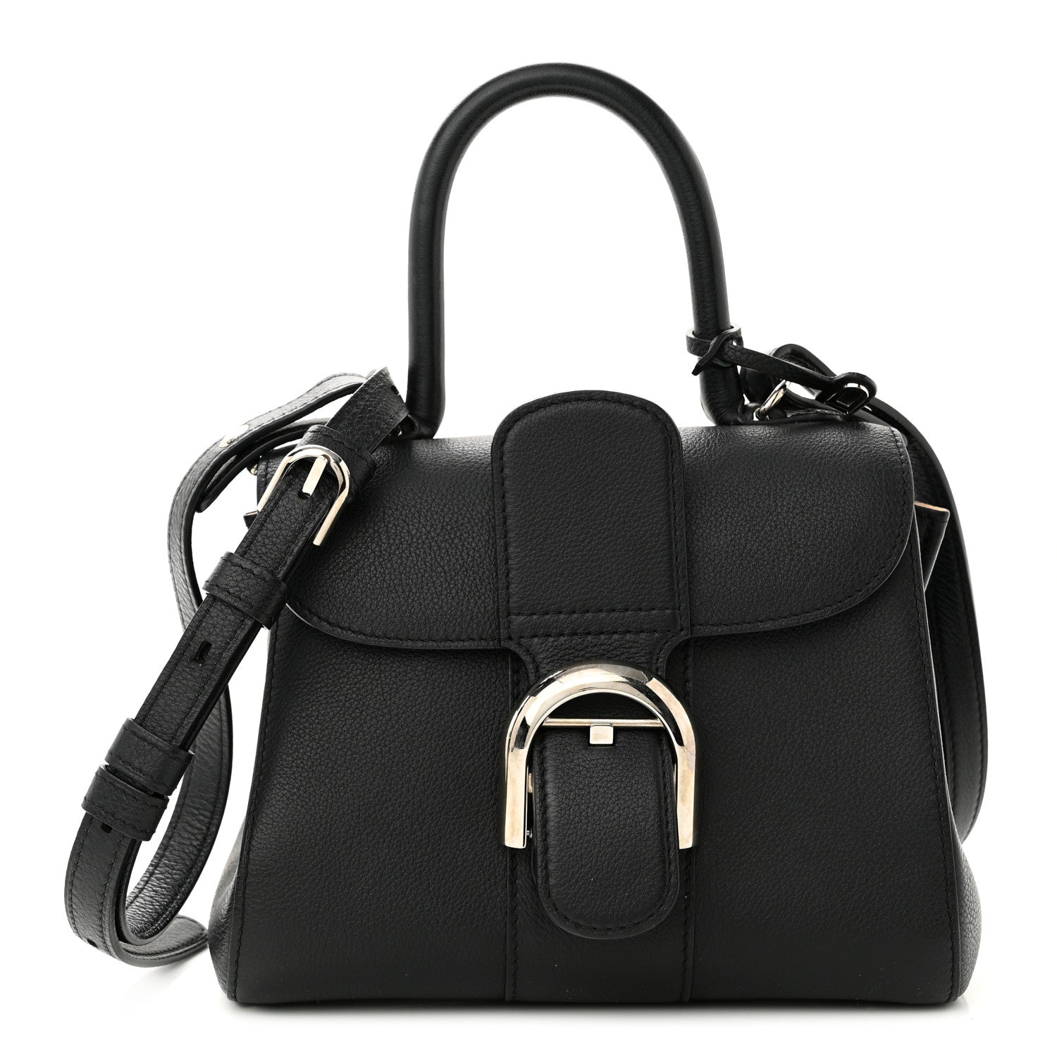 Delvaux Grained Calfskin Mini Brillant Satchel Black 1 of 11