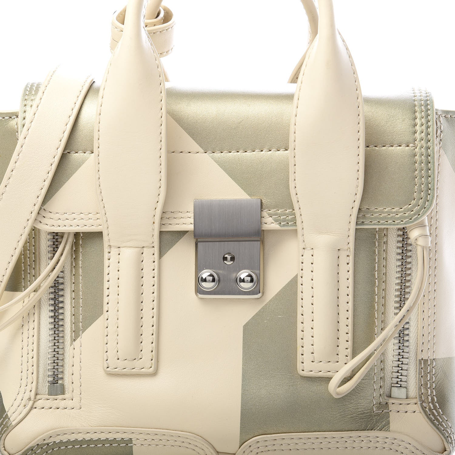 3.1 Phillip Lim 3.1 Calfskin Mini Pashli Trapeze Satchel Powder Champagne 8 of 10