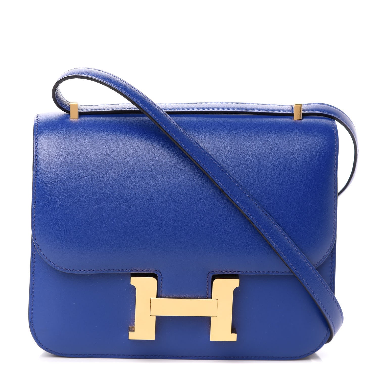 Hermes Tadelakt Constance 18 Bleu Electrique 1 of 12