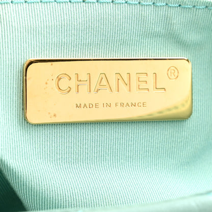 Chanel Goatskin Quilted Medium Chanel 19 Flap Light Blue 6 of 11