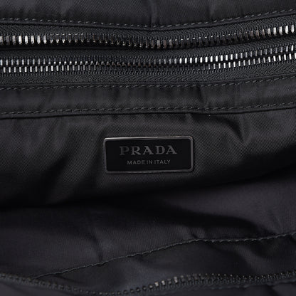Prada Tessuto Nylon Soft Calfskin Tote Black 5 of 9