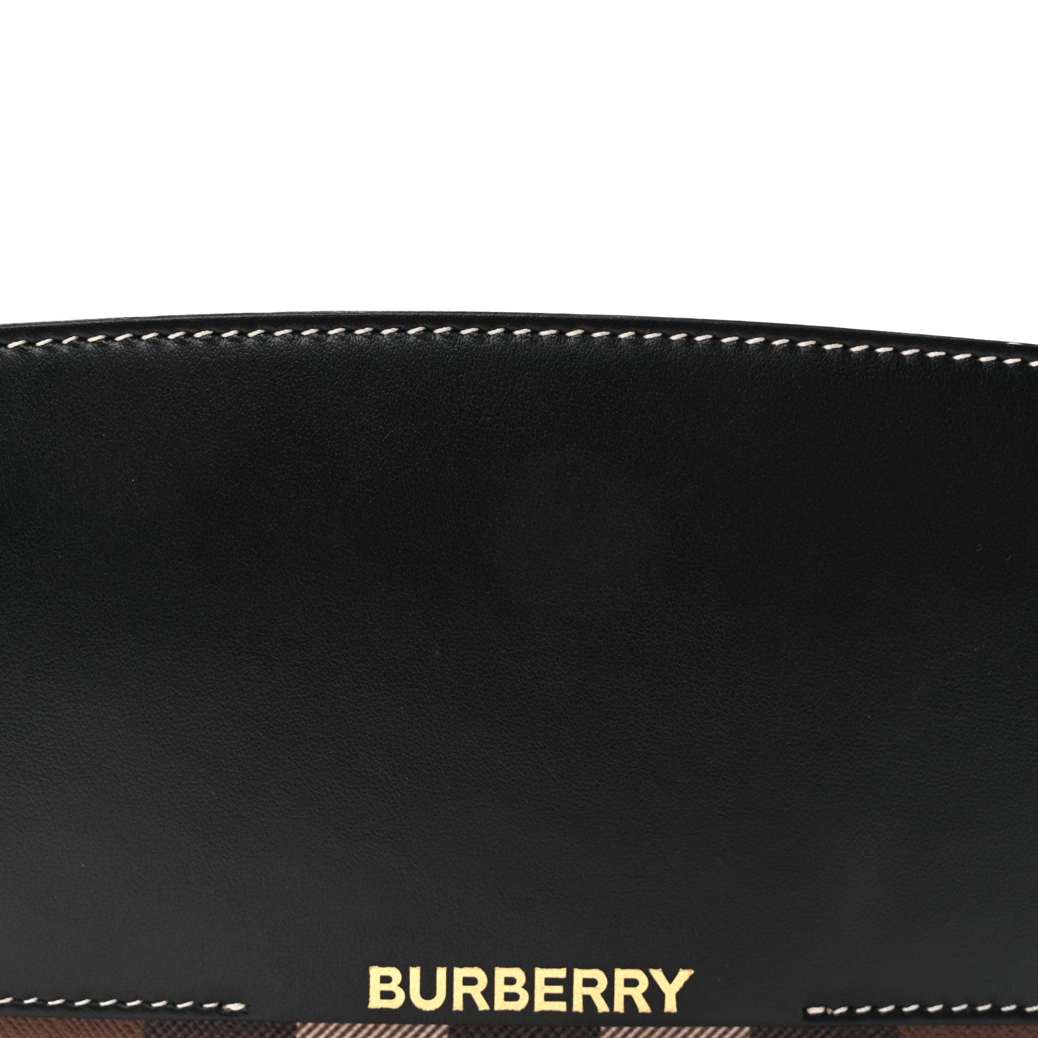 Burberry E-Canvas Check Calfskin Catherine Shoulder Bag Dark Birch Brown 7 of 9