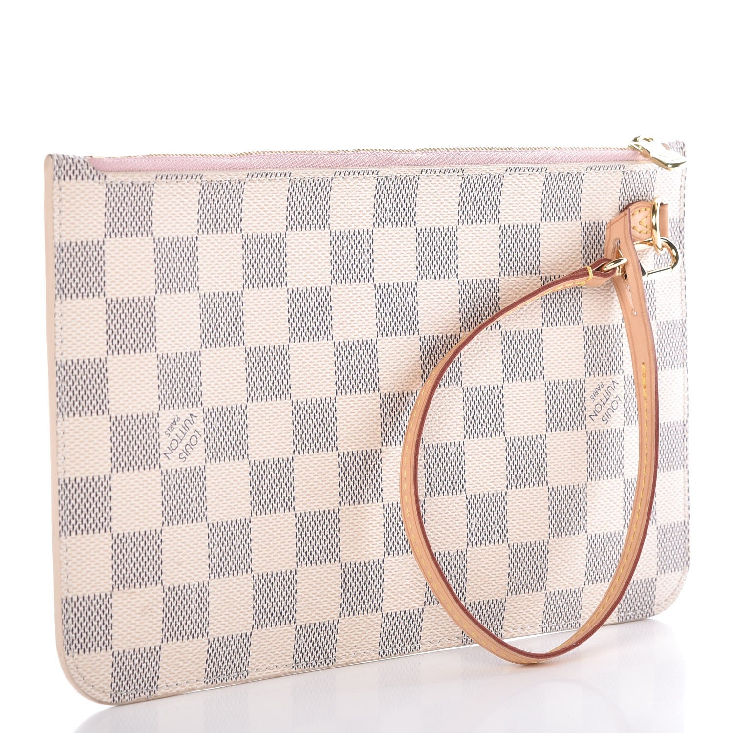 Louis Vuitton Damier Azur Neverfull MM GM Pochette Rose Ballerine 3 of 10