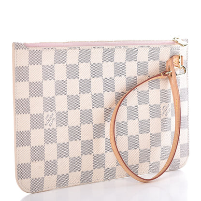 Louis Vuitton Damier Azur Neverfull MM GM Pochette Rose Ballerine 3 of 10