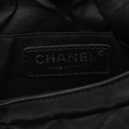 Chanel Satin Quilted Flap Clutch Black 6 of 7