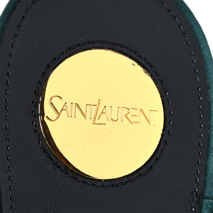Saint Laurent Satin Crystal Bridget Sandals 39.5 Glass Bottle Green 9 of 11