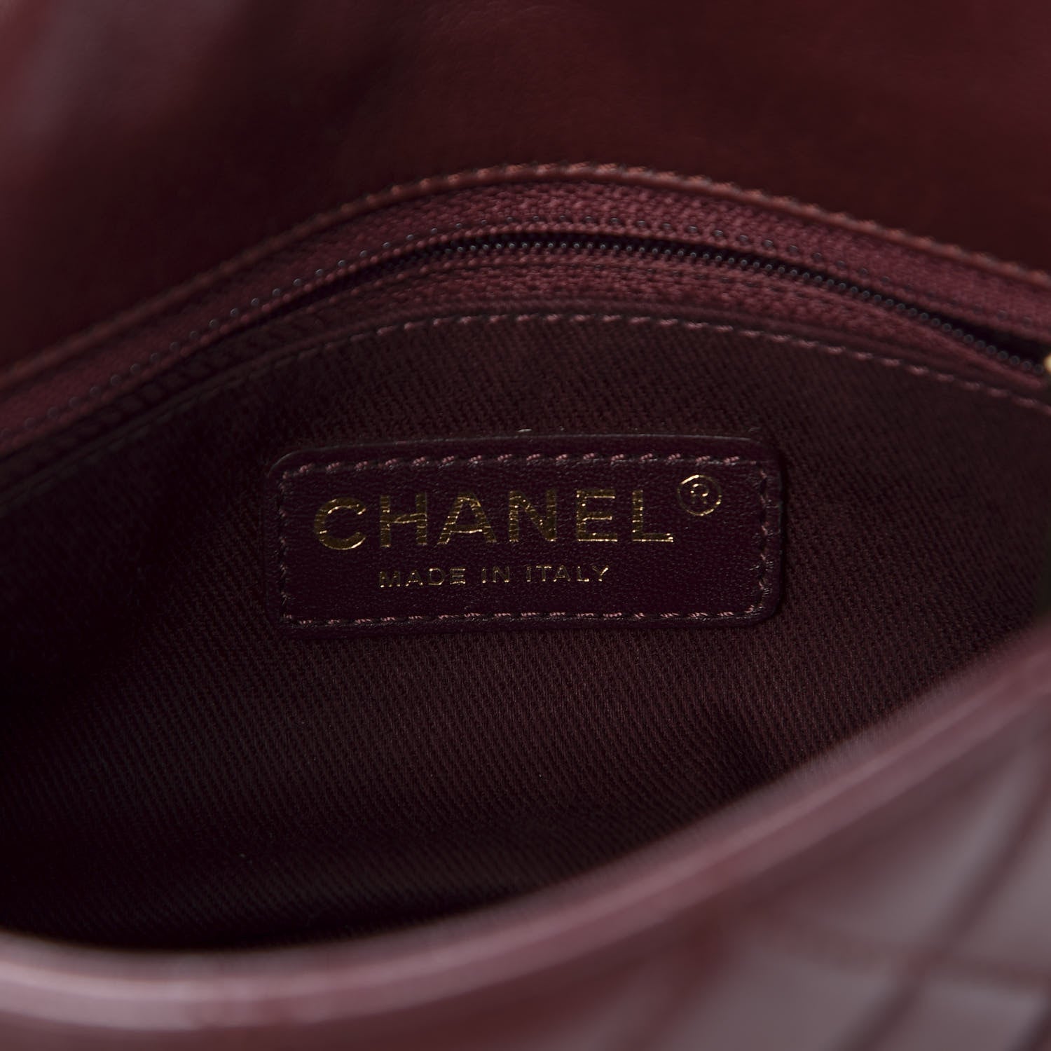 Chanel Lambskin Quilted Meat Packaged Mini Rectangular Flap Burgundy 7 of 9