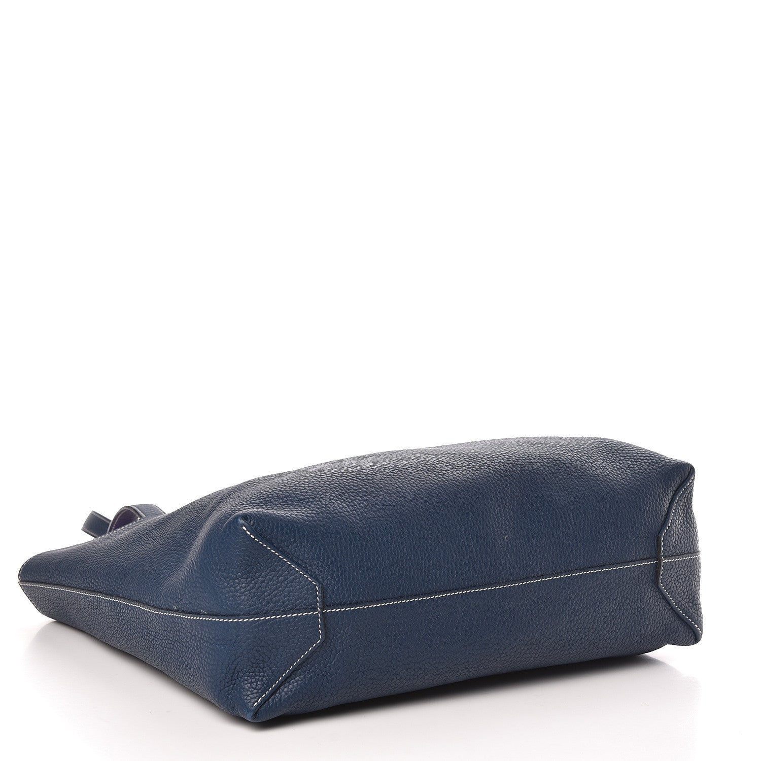 Hermes Taurillon Clemence Double Sens 36 Reversible Tote Iris Bleu De Malte 8 of 20