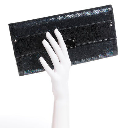 Jimmy Choo Glitter Fabric Reese Clutch Petrol 2 of 7