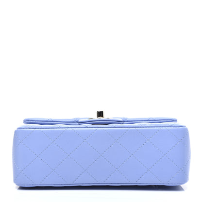 Chanel Lambskin Quilted Mini Rectangular Flap Light Blue 10 of 13