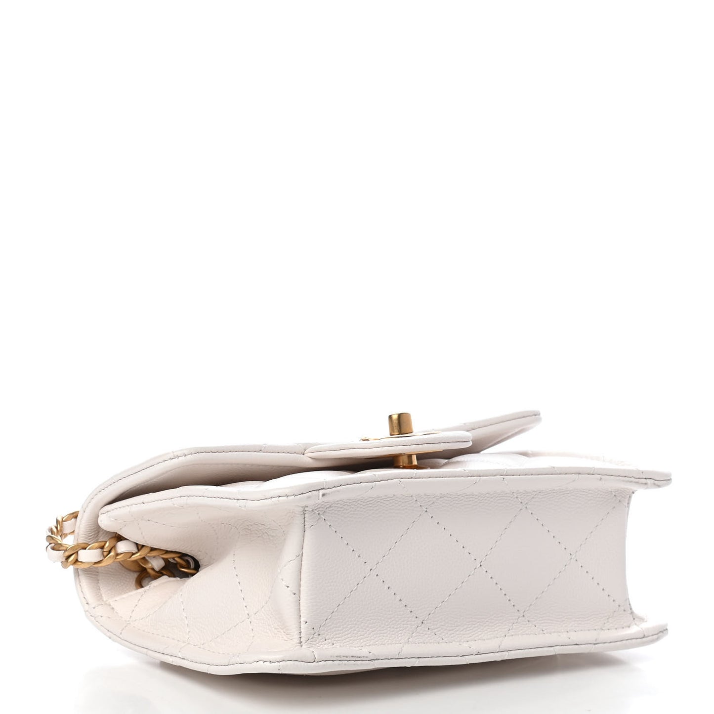 Caviar Quilted Mini Sweet Classic Flap White