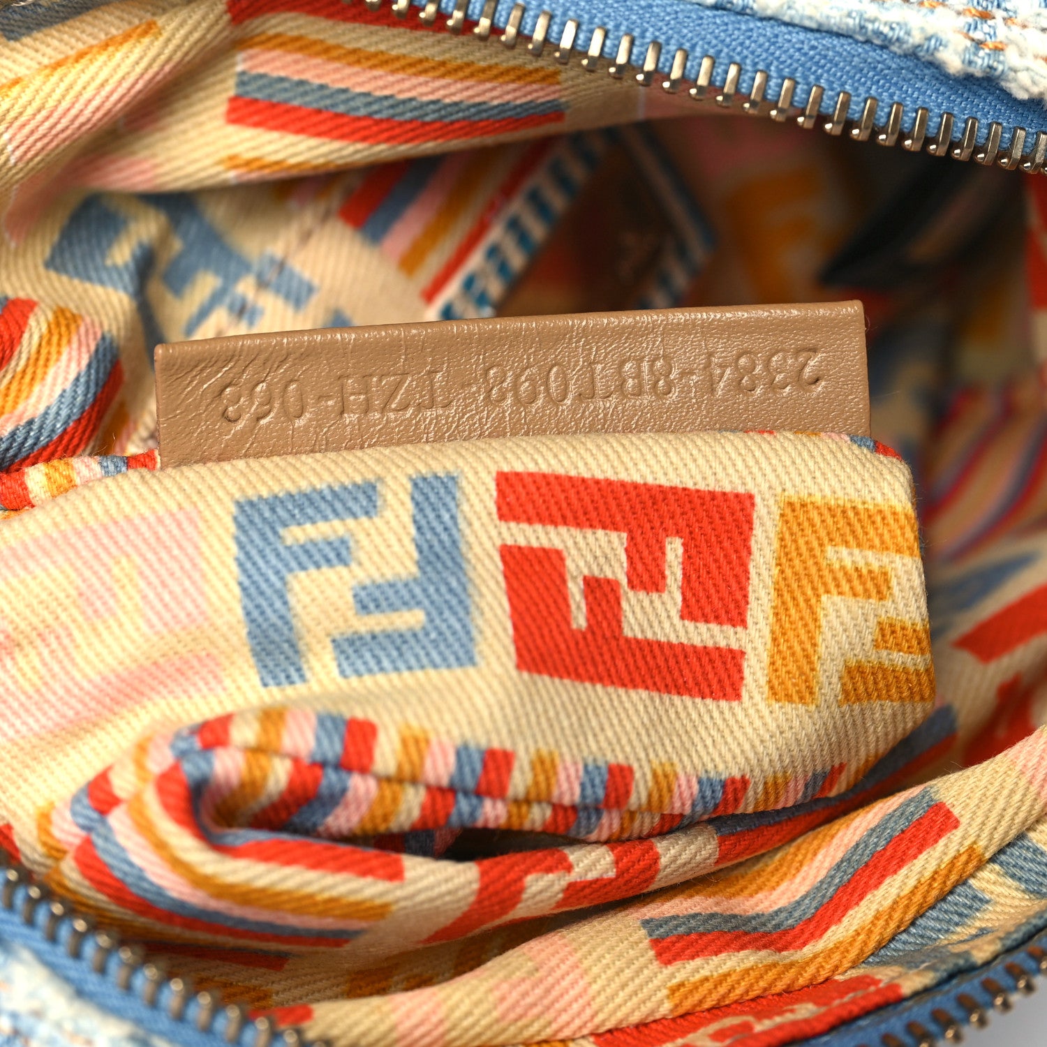 Fendi Denim Zucca Small Crossbody Bag Blue 6 of 8