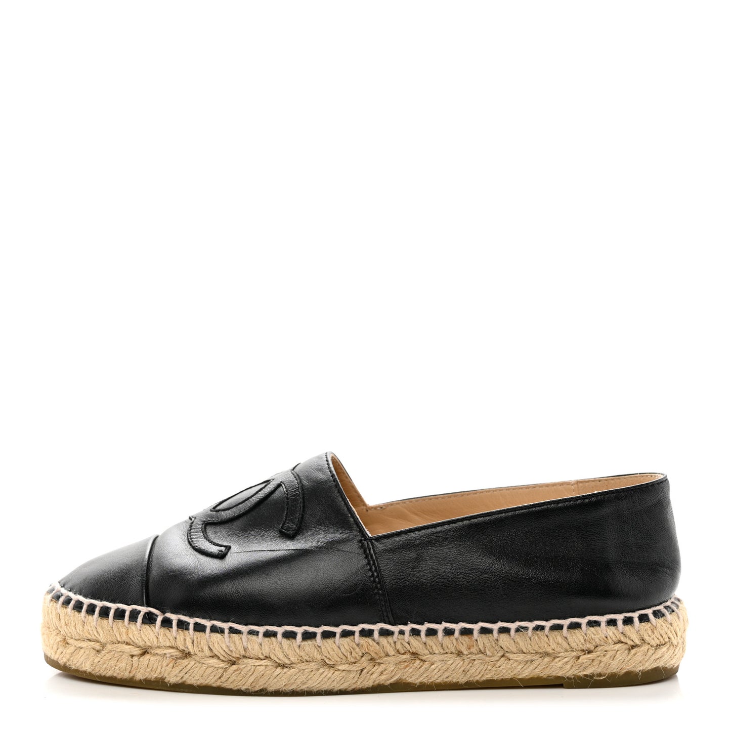 Lambskin CC Espadrilles 35 Black