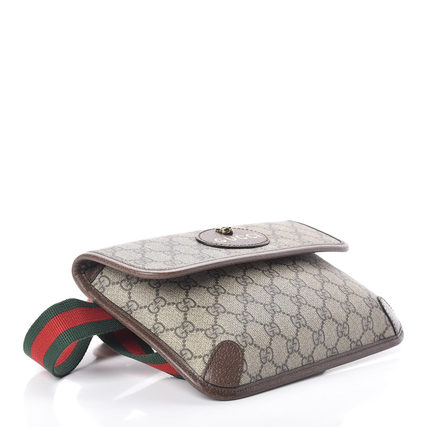 GG Supreme Monogram Neo Vintage Web Belt Bag Brown