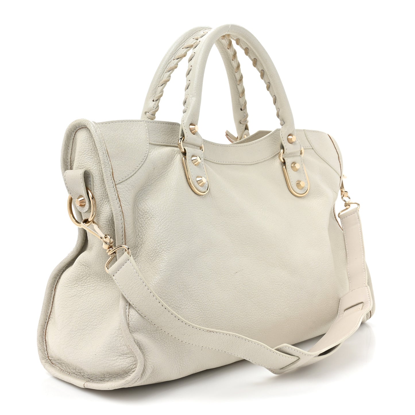 Chevre Gold Metallic Edge Hardware City White