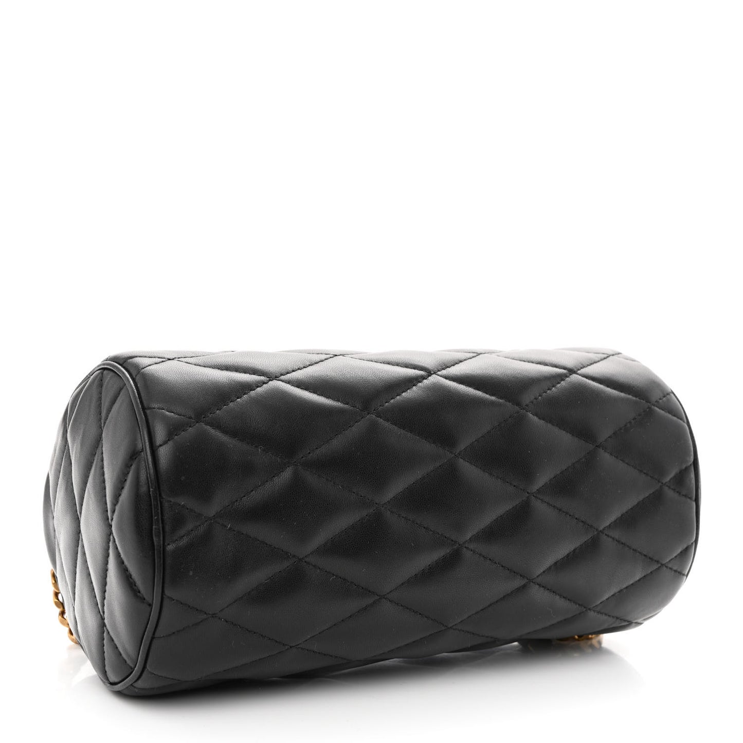 Lambskin Monogram Small Sade Tube Bag Black