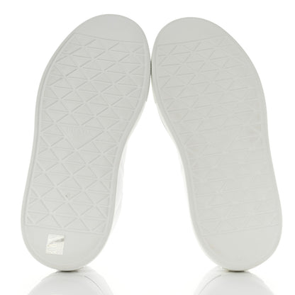 Prada Re-Nylon Spazzolato Rubber Triangle Logo Macro Quilted Mens 35mm Platform Sneakers 10 White 5 of 9