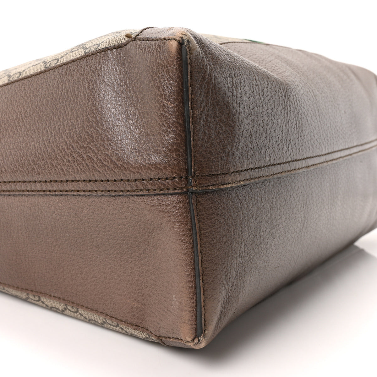 GG Supreme Monogram Web Ophidia Tote Brown