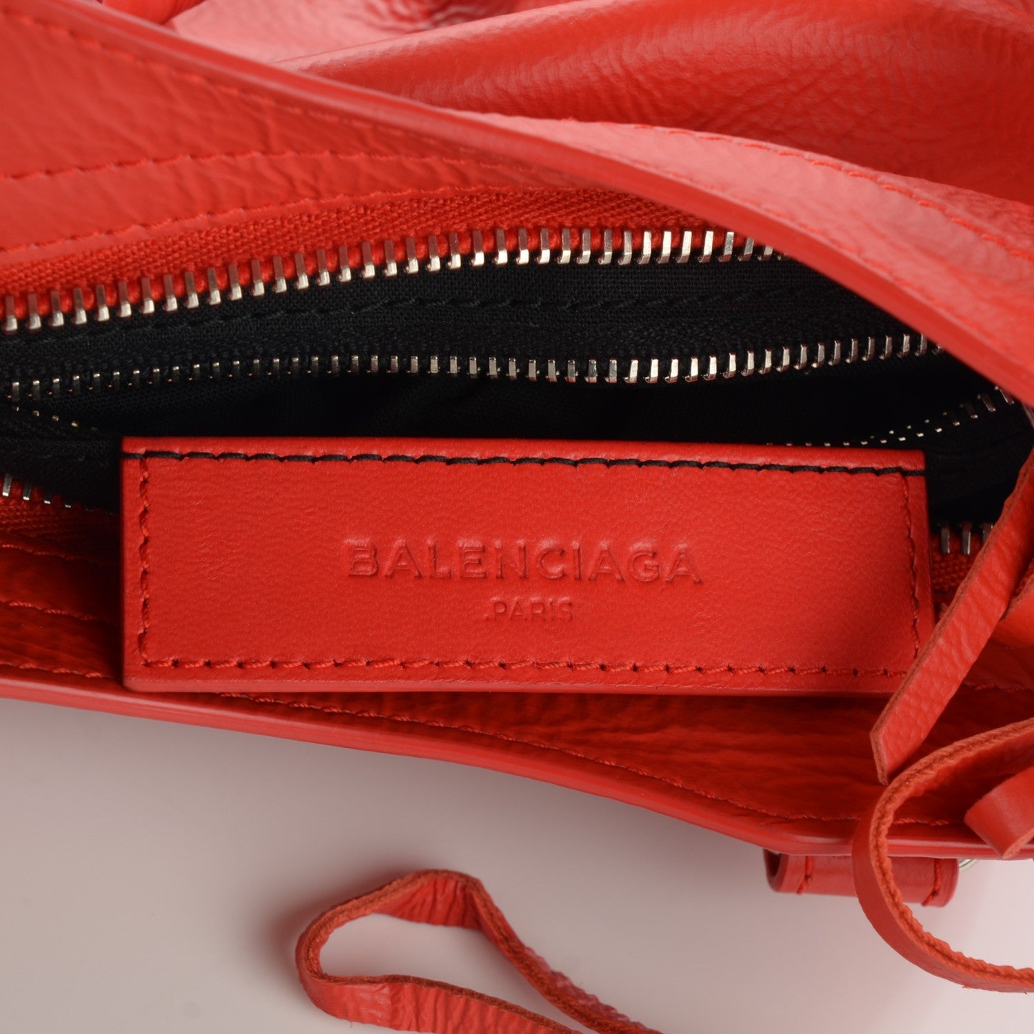 Balenciaga Matte Goatskin Rubber Covered Classic Hardware Mini City Rouge Coquelicot Rouge Braise 6 of 8