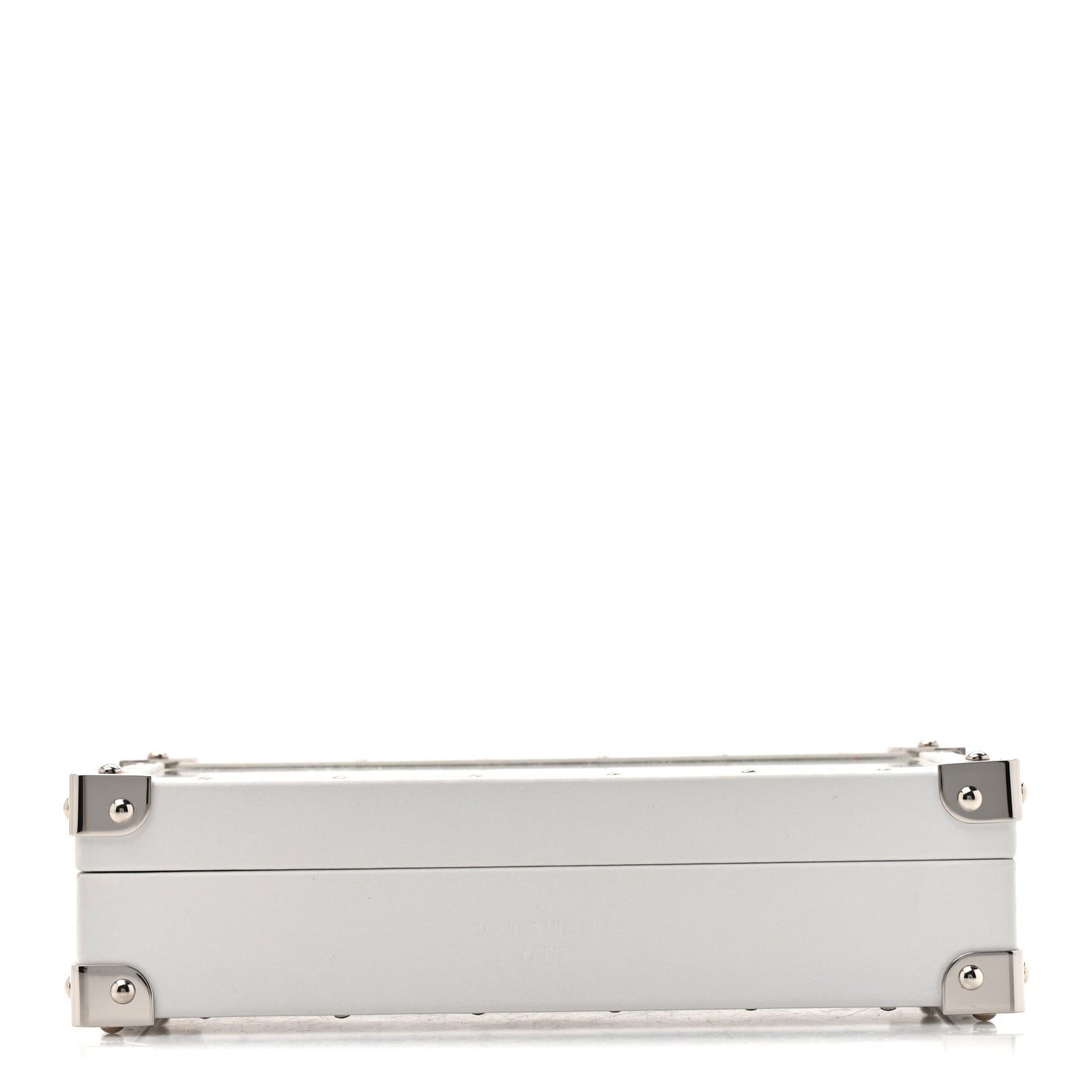 Louis Vuitton Calfskin Mirror Monogram Etched Jewelry Box Trunksu White 1 of 8