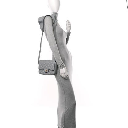 Chanel Calfskin Quilted Bolero De Chanel Flap Bag Grey 2 of 15