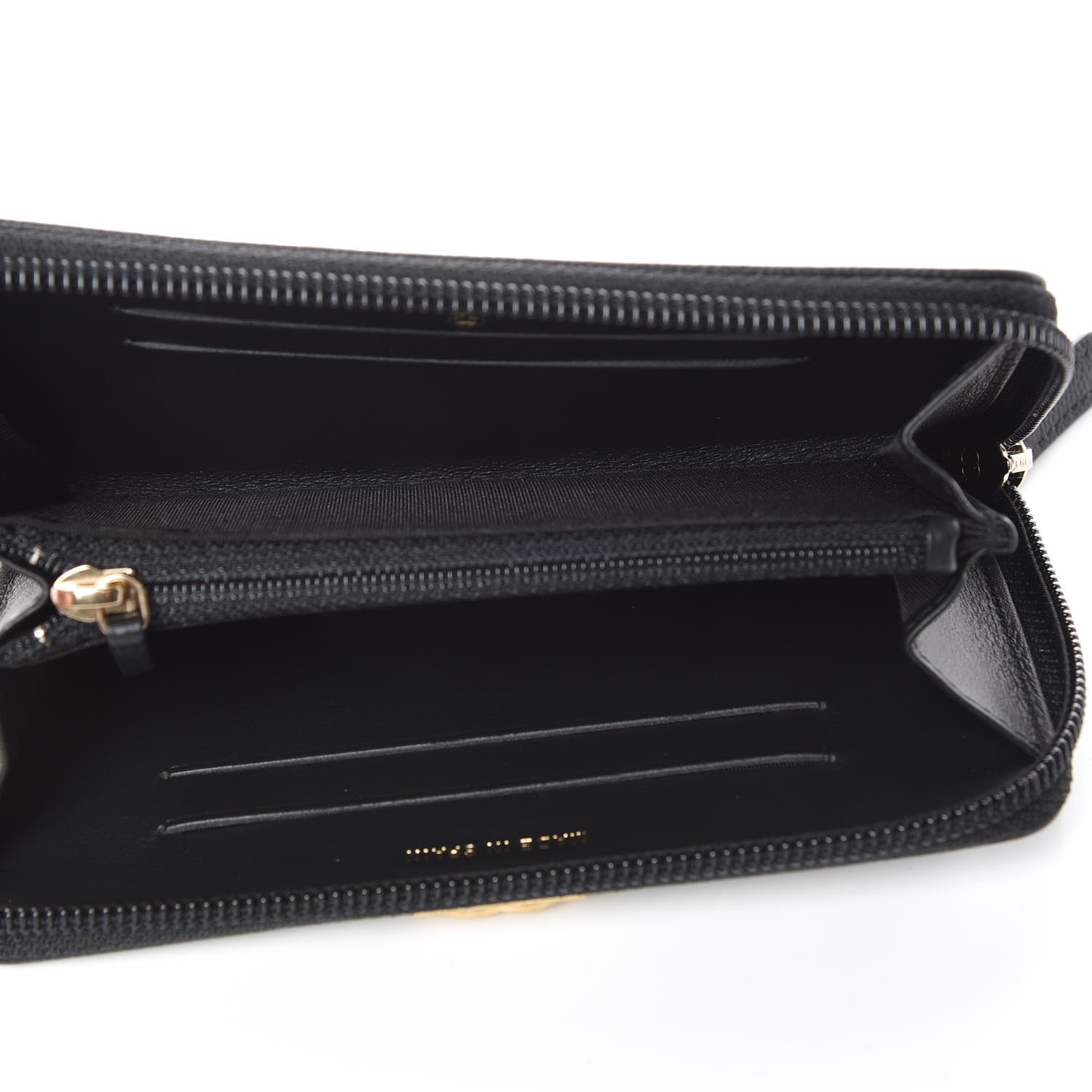 Chanel Caviar Quilted Small Boy Zip Around Wallet Black 5 of 10