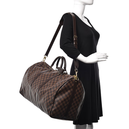 Louis Vuitton Damier Ebene Keepall Bandouliere 55 2 of 10