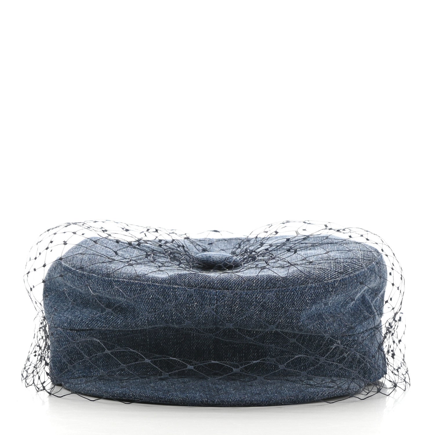 Christian Dior Denim Arty Veil Cap 58 Blue 3 of 10
