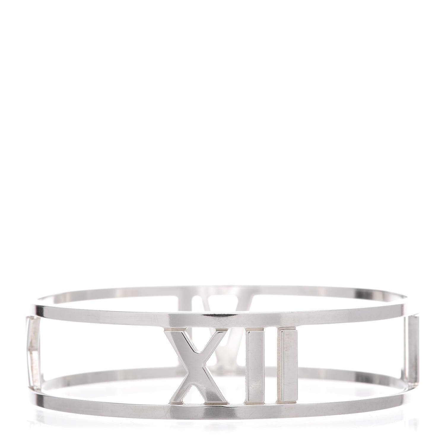Tiffany Sterling Silver Atlas Open Bangle Bracelet 1 of 4