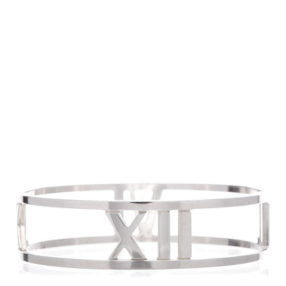 Tiffany Sterling Silver Atlas Open Bangle Bracelet 1 of 4