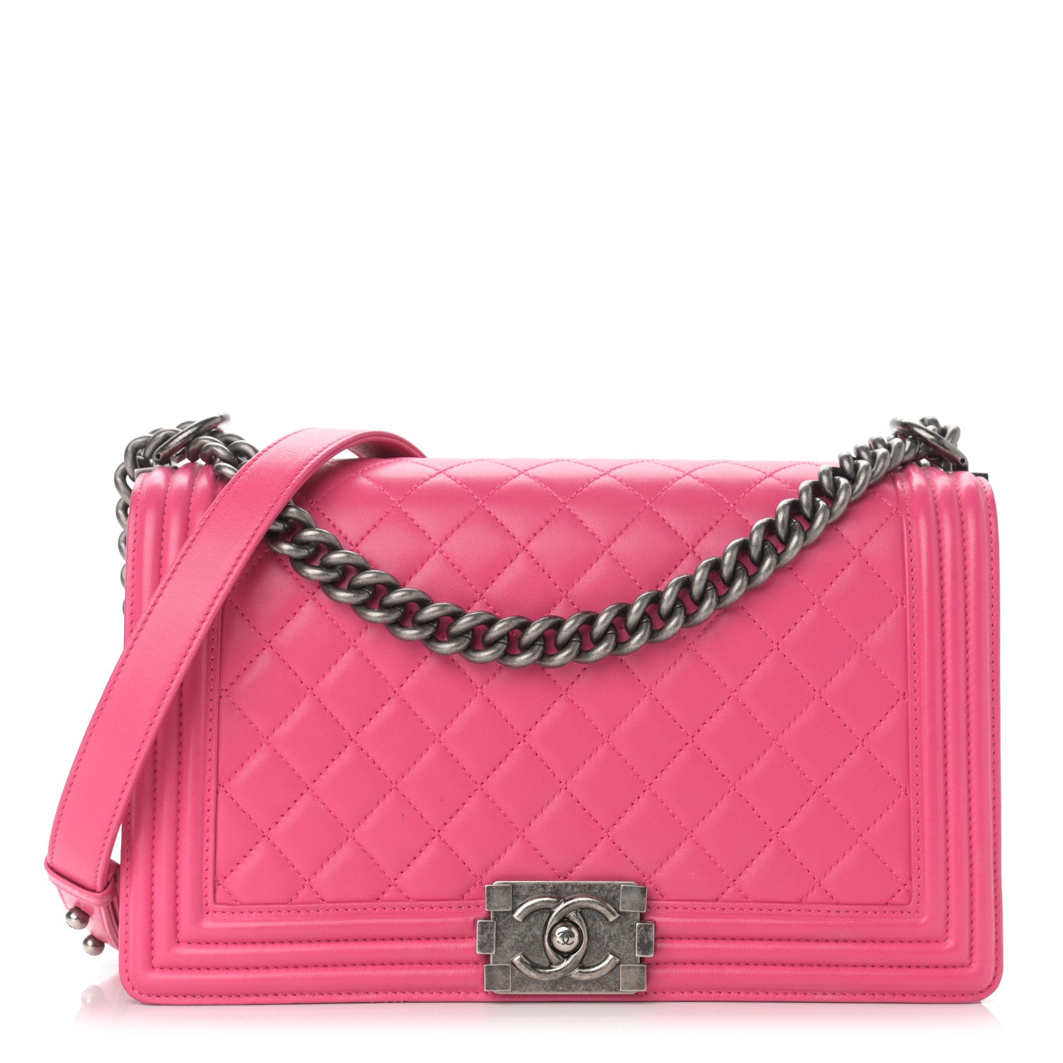 Chanel Lambskin Quilted New Medium Boy Flap Pink 1 of 10