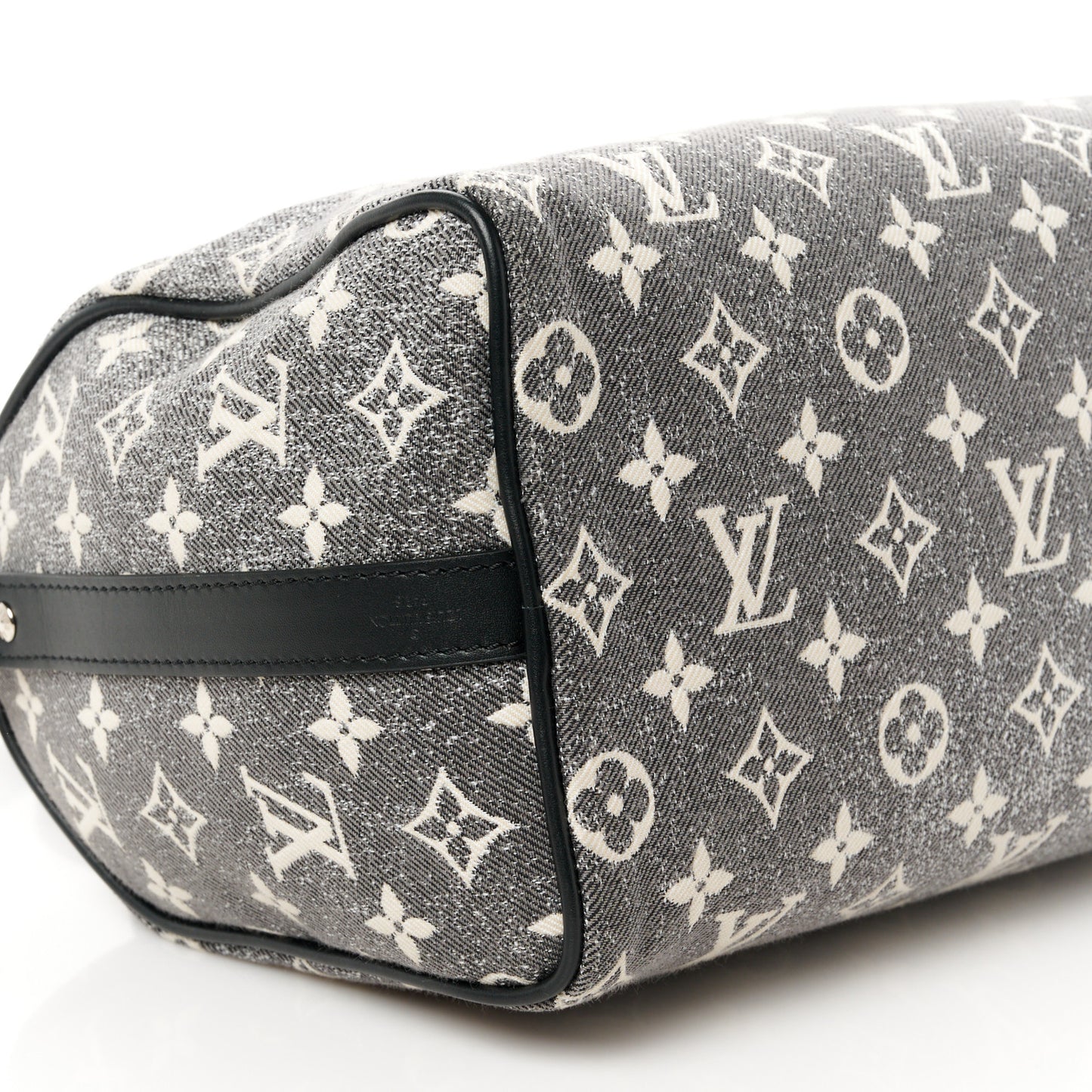 Denim Monogram Jacquard Speedy Bandouliere 25 Black