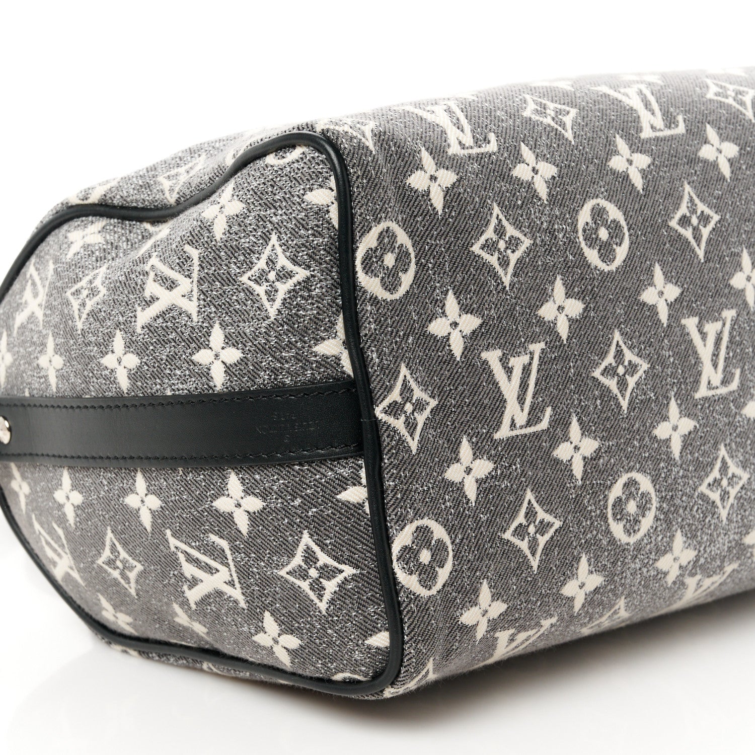 Louis Vuitton Denim Monogram Jacquard Speedy Bandouliere 25 Black 10 of 11