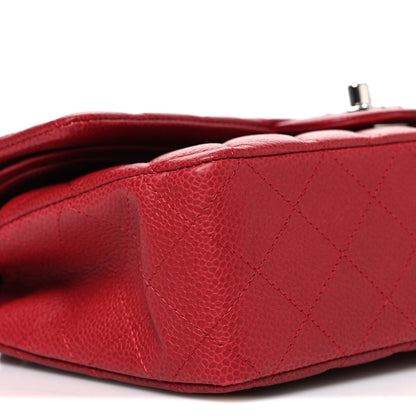 Chanel Caviar Quilted Medium Double Flap Dark Red 9 of 11